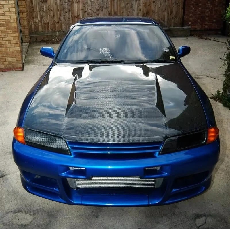 New Carbon Fiber Car Parts for 1989-1994  Skyline R32 GTR Nismo Hood Front Bonnet Hood Cover